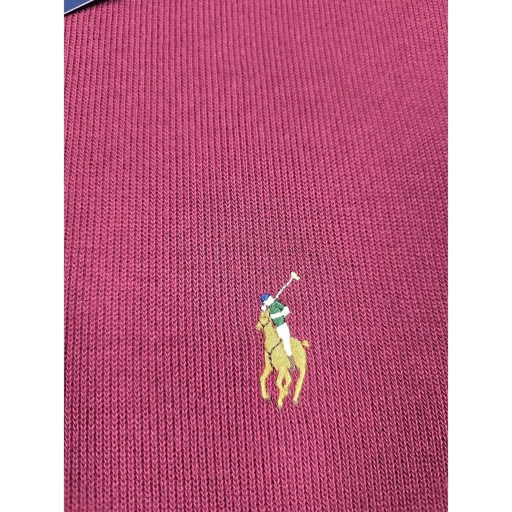 NWT Polo Ralph Lauren‎ 1/4 Zip Sweater Maroon Big 3XLT Old Money